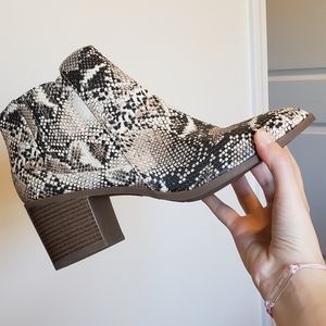 Snakeskin Booties